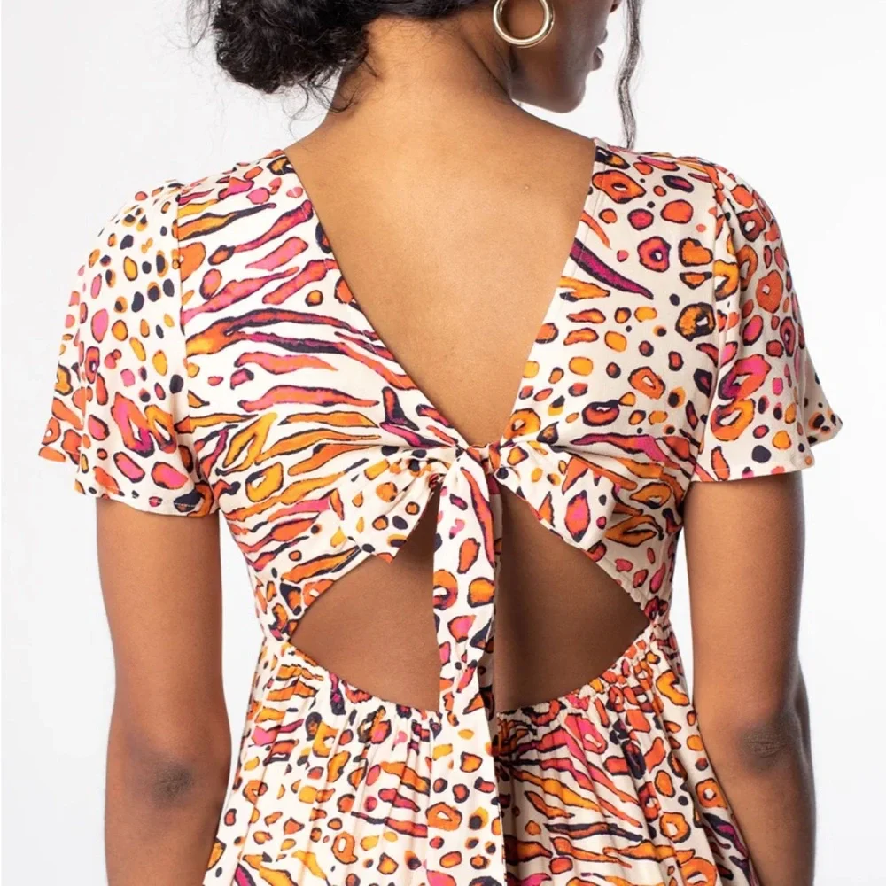 Love Stitch Orange and pink Sundress - Picture 3 of 7